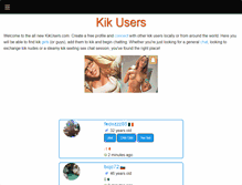 Tablet Screenshot of kikusers.com